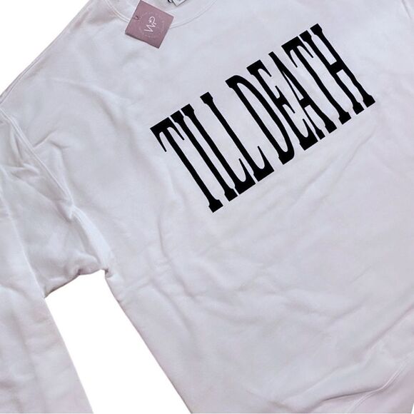 NWT Wool + Pepper Co. TILL DEATH Crewneck Sweatshirt - Picture 2 of 3